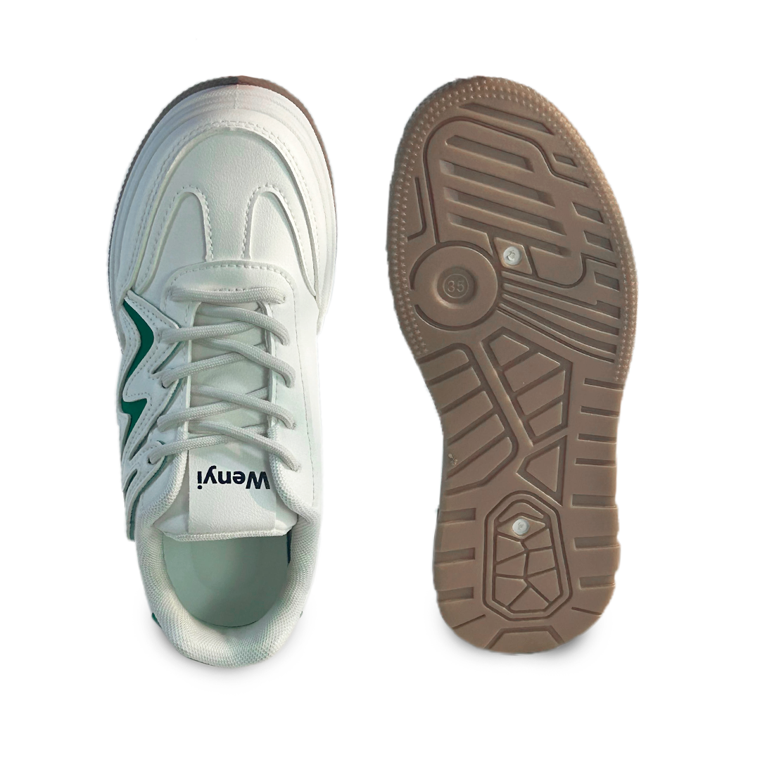 W042 WHITE GREEN-