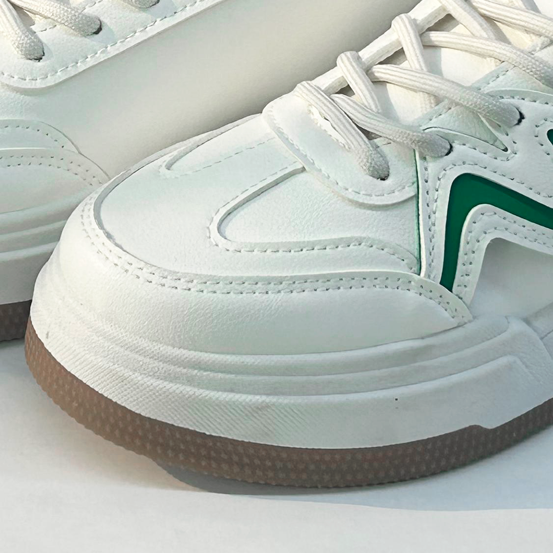 W042 WHITE GREEN-