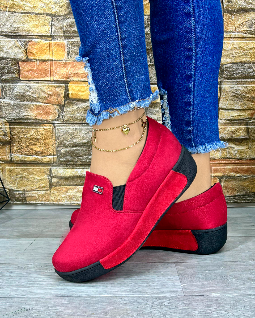 ACOLCHADO ROJO SUEDE*A*