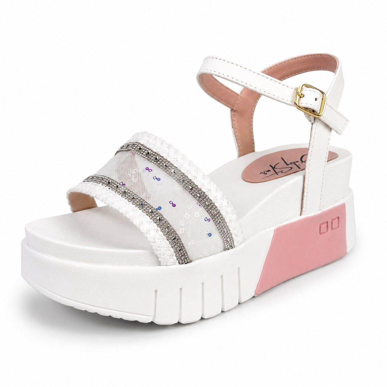AMBAR SANDALIA BLANCO BRILLO*