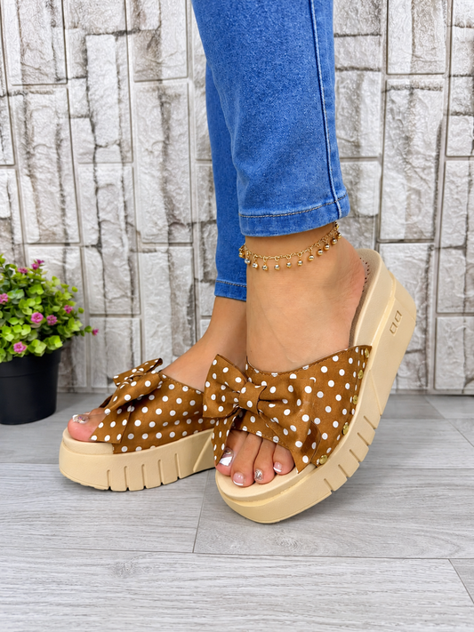 CAMI SANDALIA CAMELL POLKA*