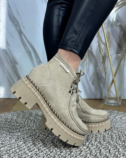 GAROTA BOTIN BEIGE SUEDE 2.0 *A*