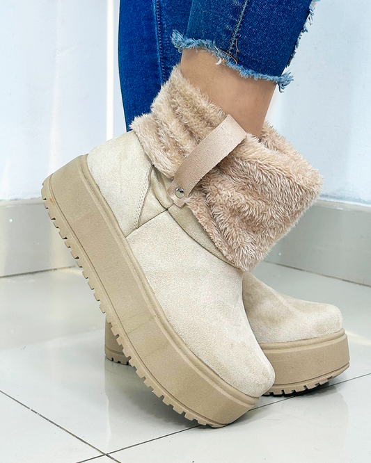 AMBAR BEIGE SUEDE CORTO*