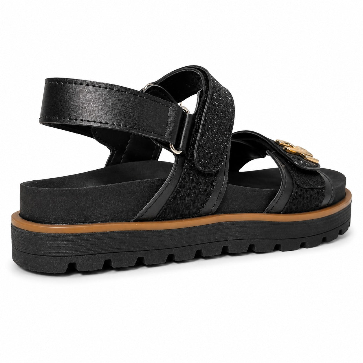 AYRA NEGRO BRILLO/ BORDE CHOCOLATE/ PL BAJA*