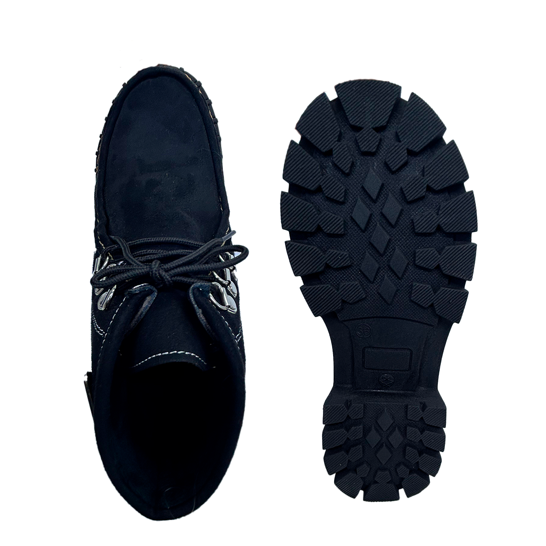 GAROTA BOTIN 2.0 NEGRO SUEDE!