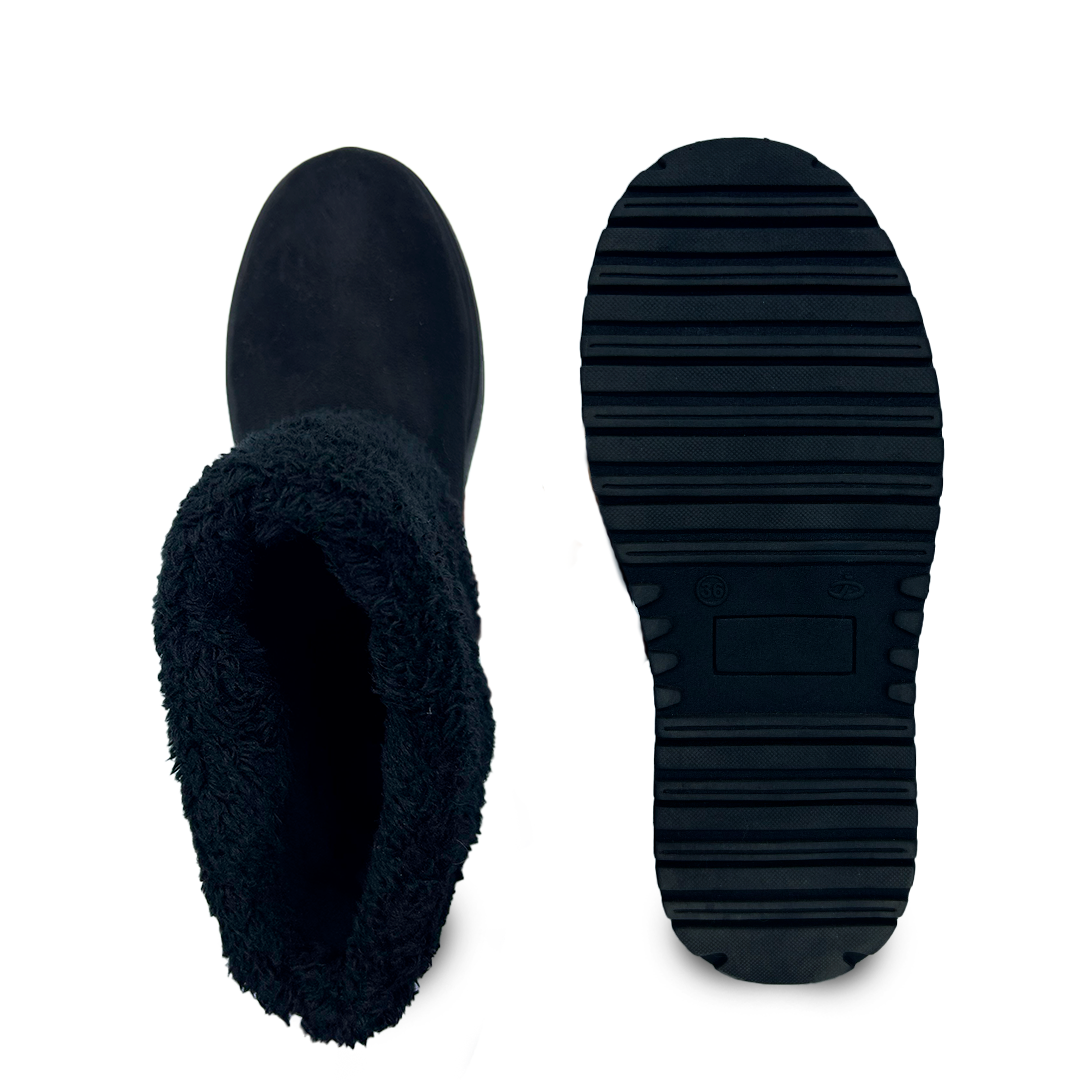 AMBAR NEGRO SUEDE CORTO*