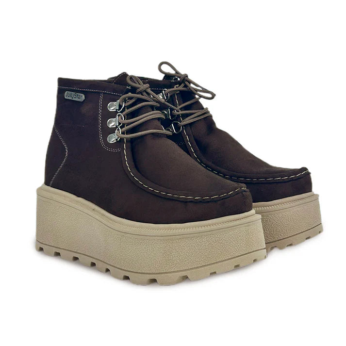 GAROTA BOTIN MARRON SUEDE/ PL BEIGE N*A*