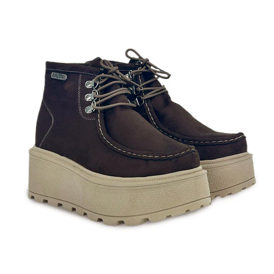 GAROTA BOTIN MARRON SUEDE/ PL BEIGE N*A*