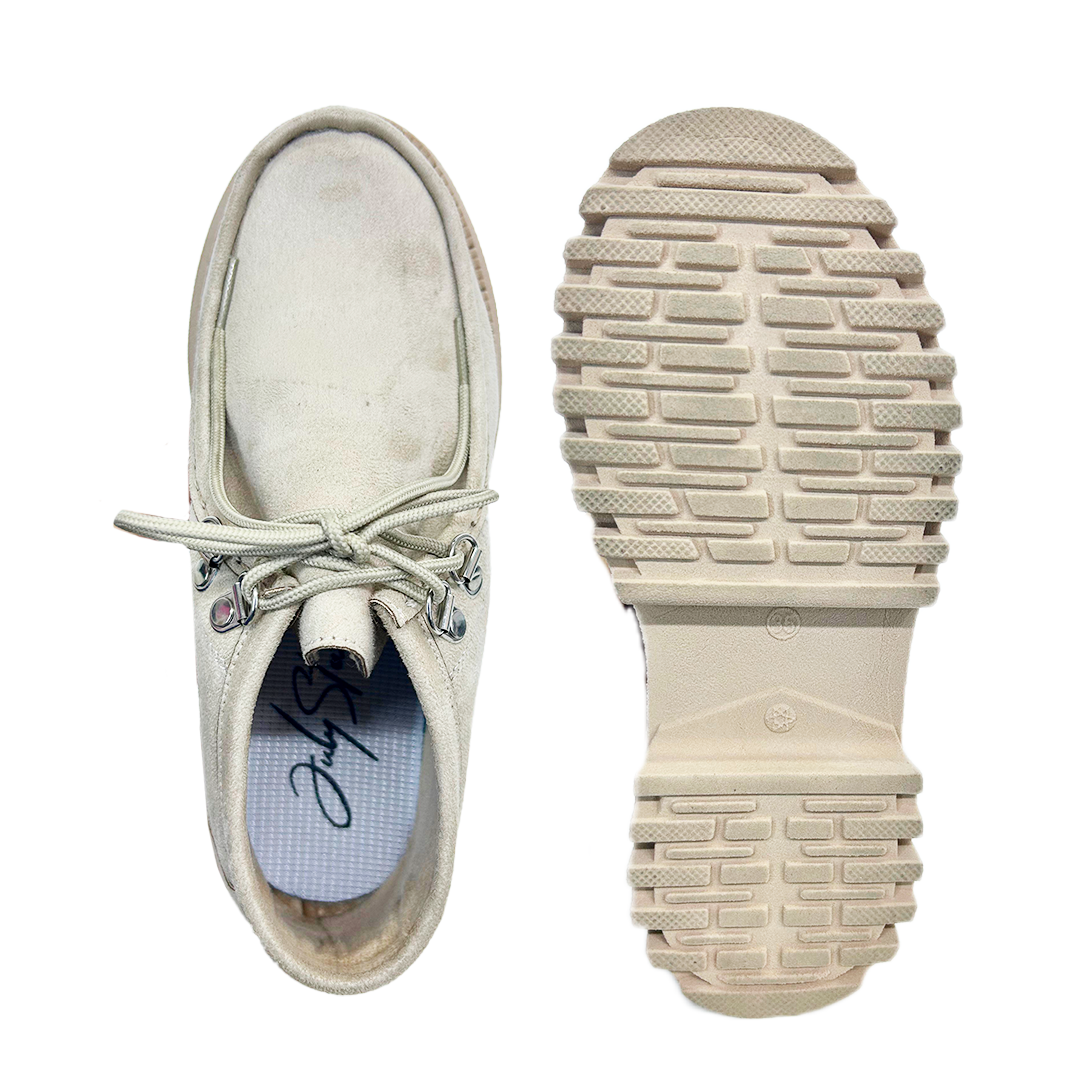 GAROTA  BEIGE SUEDER