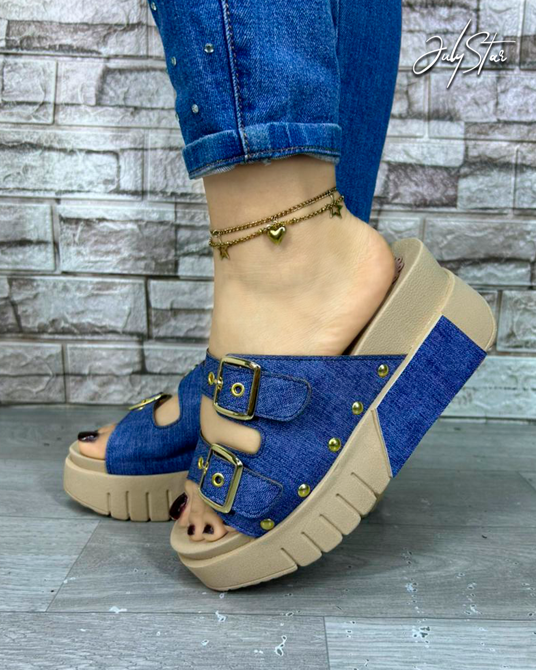 AISHA AZUL JEANS/ PL TOFFE ALTO*