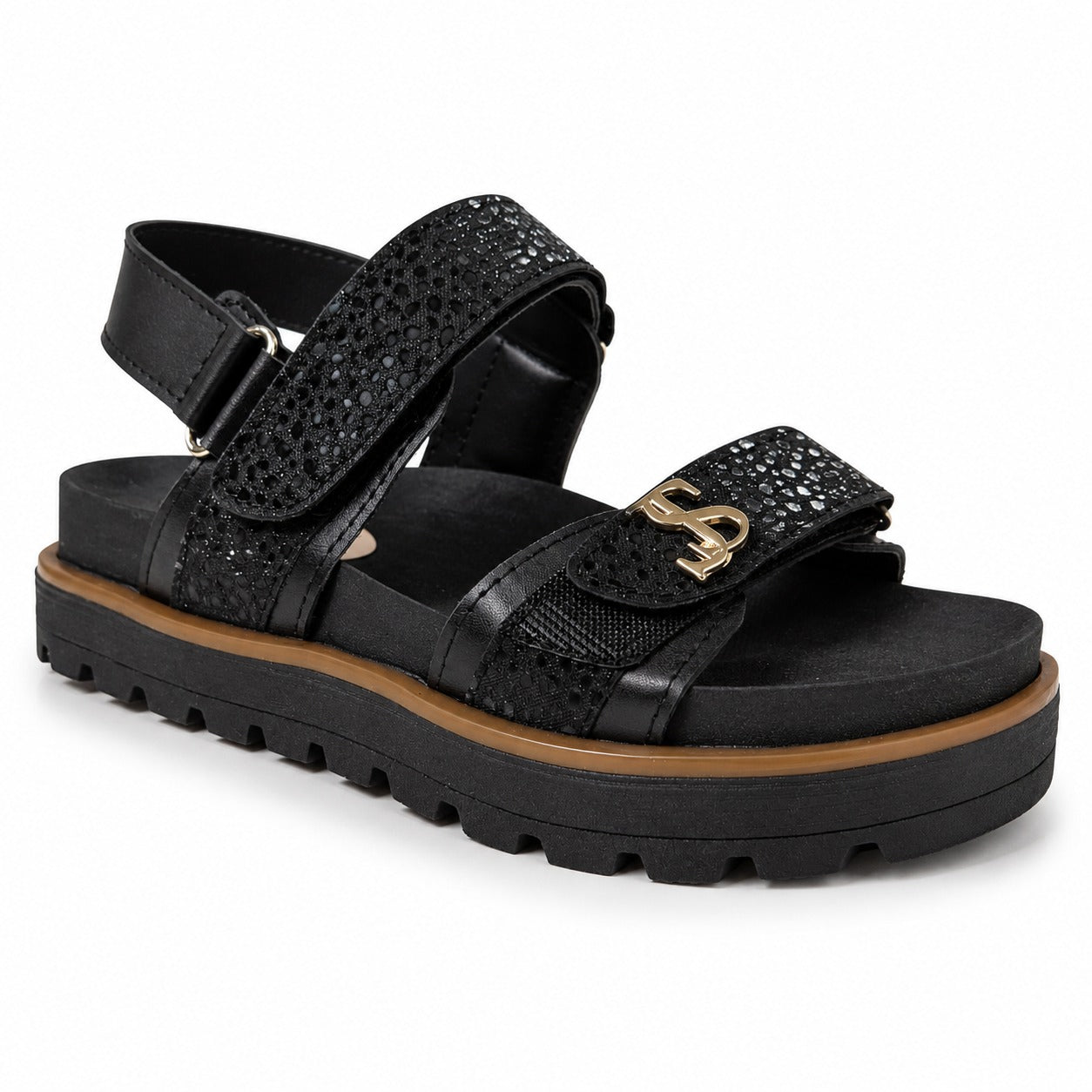 AYRA NEGRO BRILLO/ BORDE CHOCOLATE/ PL BAJA*