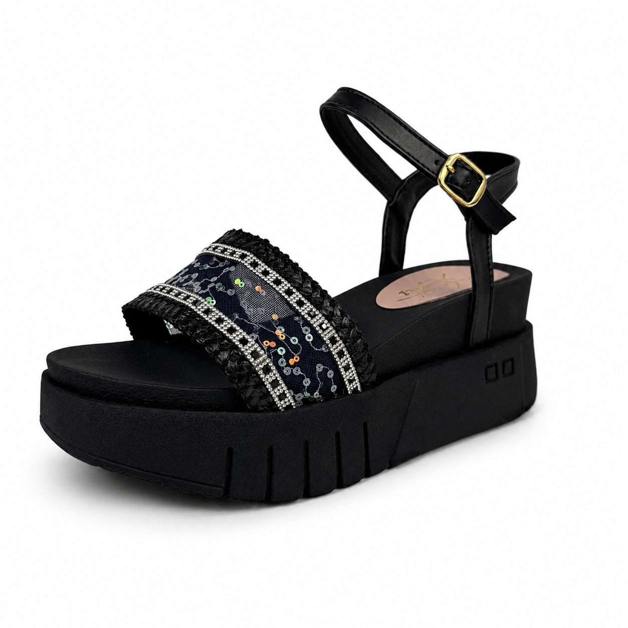 AMBAR SANDALIA NEGRO BRILLO*