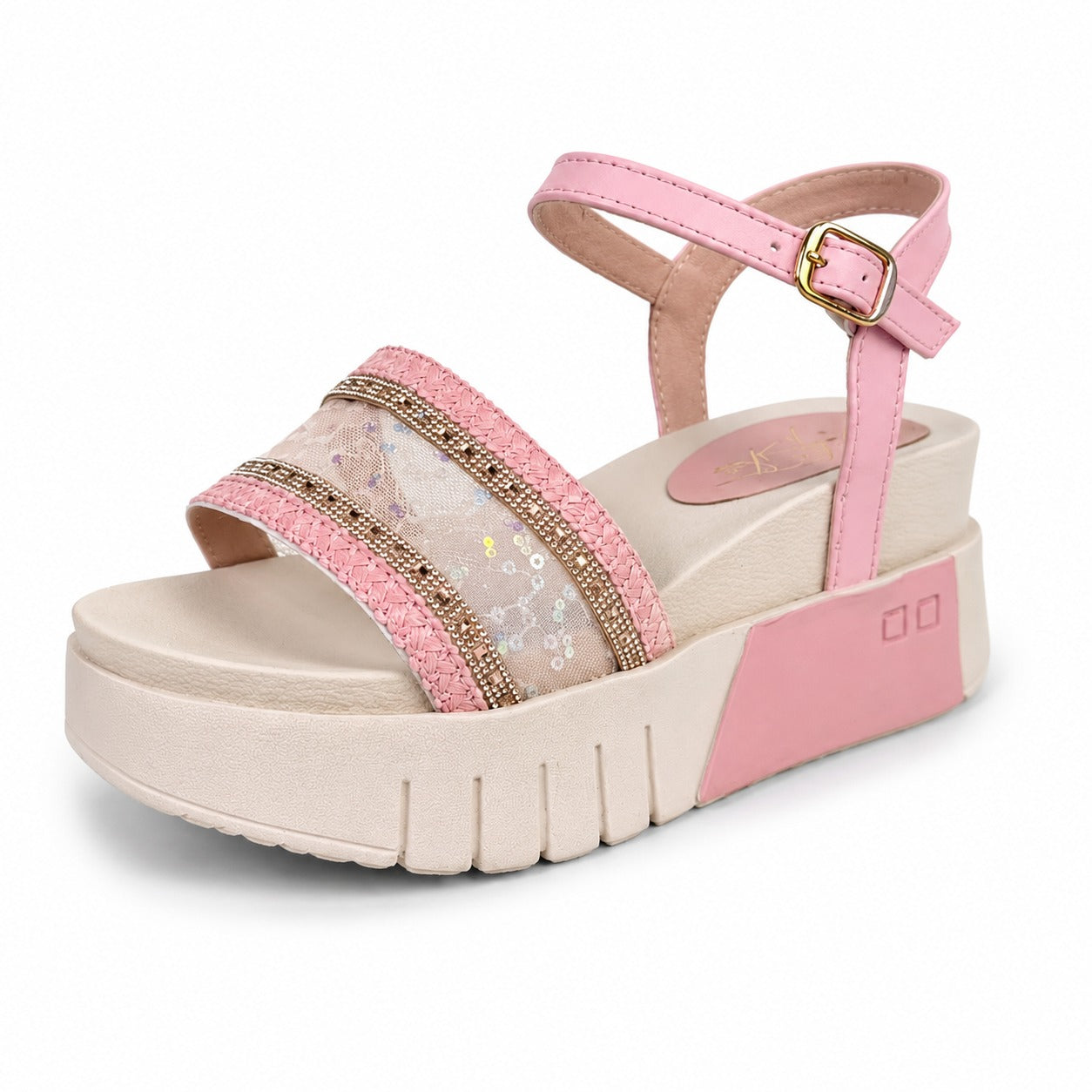 AMBAR SANDALIA NUDE BRILLO*