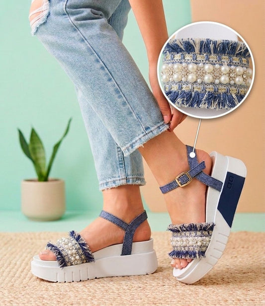 ZOE SANDALIA AZUL JEANS*