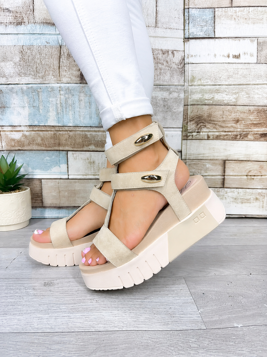 MAYA SANDALIA BEIGE SUEDE*