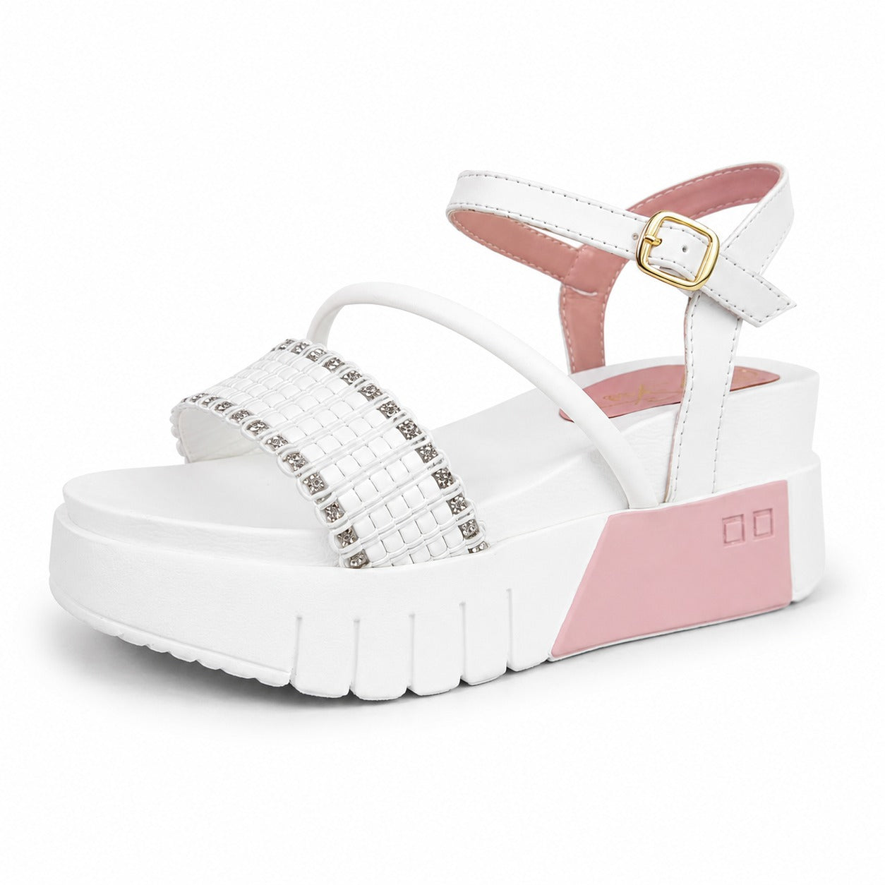 MILETH SANDALIA BLANCO BRILLO*