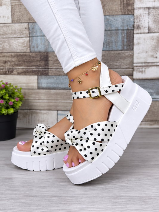 PARIS SANDALIA BLANCO POLKA*
